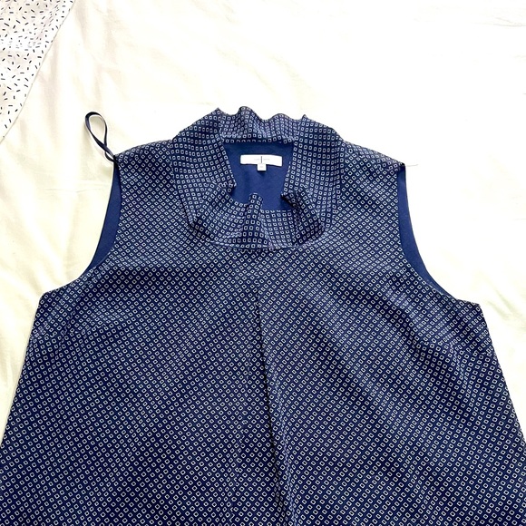 Tunic blouse - Navy Blue and White - Picture 4 of 4
